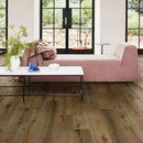 Kahrs Ranch Marrone Wooden Floor with Pink couch