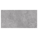 Rectangular gray tile with a textured surface on a white background