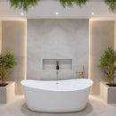 Leccese Chevron Perla Matt 10x53 Tile Terratinta 53cm x 10cm