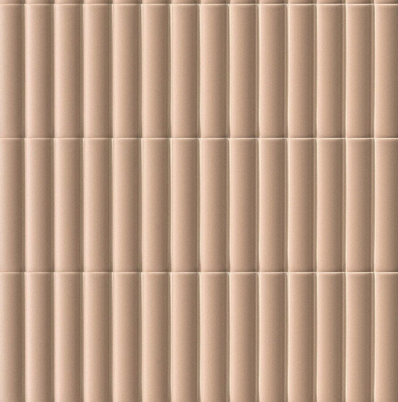 Microtiles 3D Forms Fluted Terracotta 10x30 Tile Terratinta 