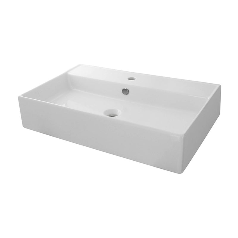 80x46 cm wall hung thinÂ basin with overflow and fixing kit 100041225 - N421040000. white Standard Noken 