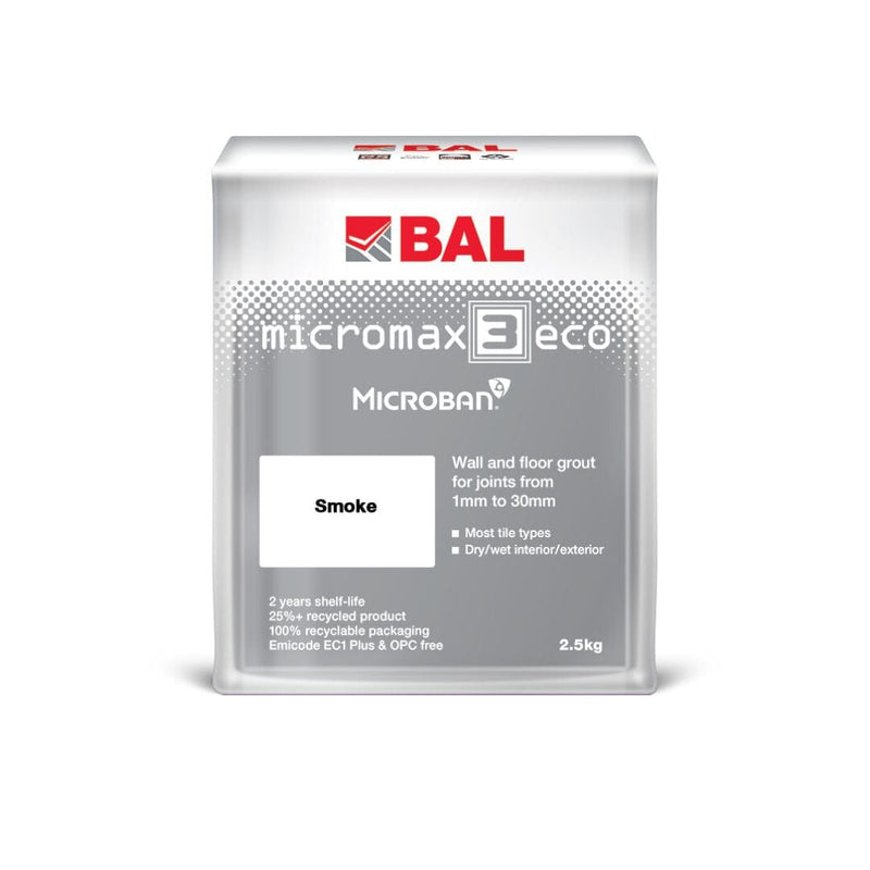 BAL Micromax3 ECO Rapid Set Grout 2.5kg - Smoke Grouts BAL By Ardex 