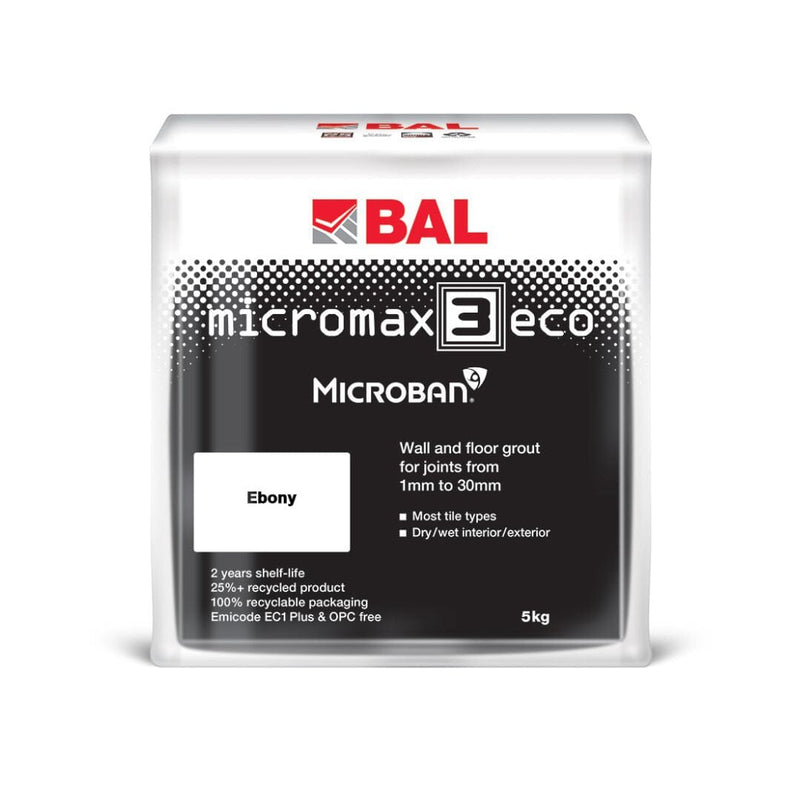 BAL Micromax3 ECO Rapid Set Grout 5kg - Ebony Grouts BAL By Ardex 