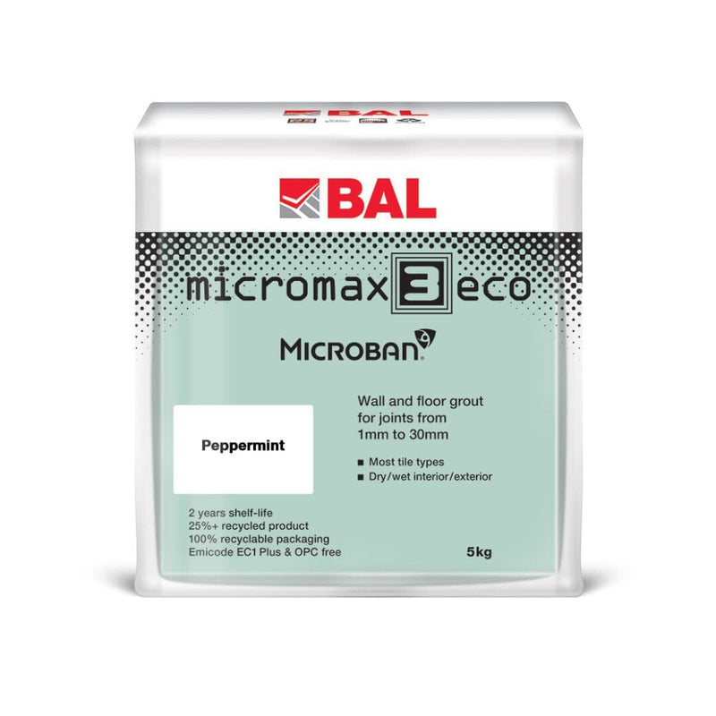 BAL Micromax3 ECO Rapid Set Grout 5kg - Peppermint Grouts BAL By Ardex 