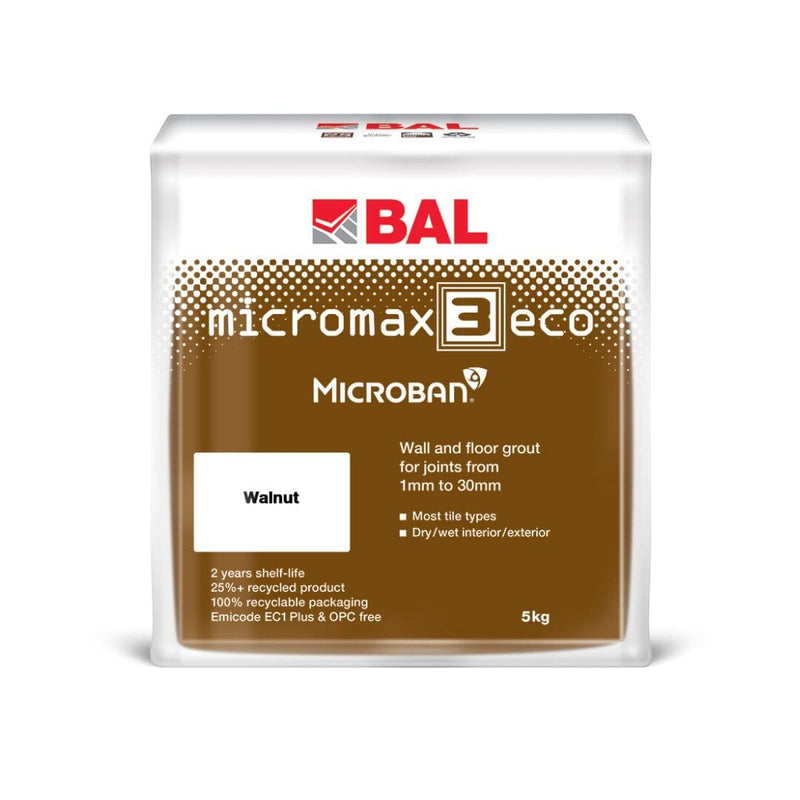 BAL Micromax3 ECO Rapid Set Grout 5kg - Walnut Grouts BAL By Ardex 