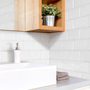 Bevelled Blanco Gloss 10x30 Tile Fabresa
