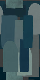 Scenari Blue Shapes patterned tile sartoria by terratinta