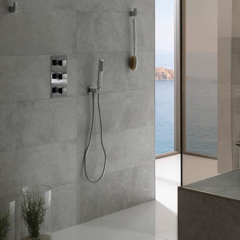 COTA Wall Bracket with Outlet Elbow - Chrome Shower Parts Noken by Porcelanosa 