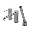 External part 3-piece bathtub installation battery chrome noken by porcelanosa