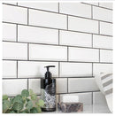 Ingot Bevelled Blanco Gloss Tile Apeadero