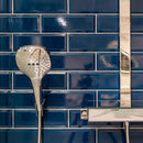 ingot bevelled peacock blue metro tile apeadero