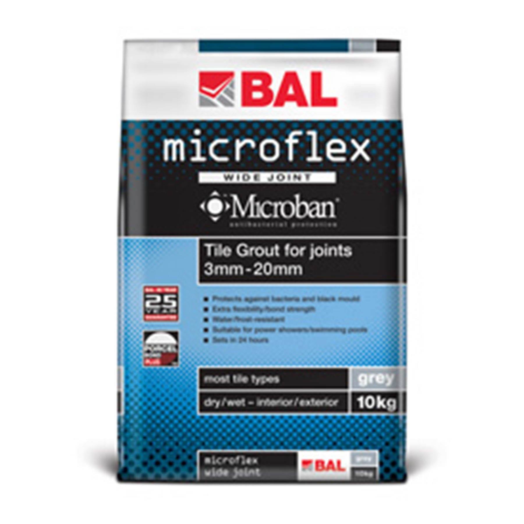 Buy BAL Microflex Wide Joint Grout 10kg Grey Grouts Online Today