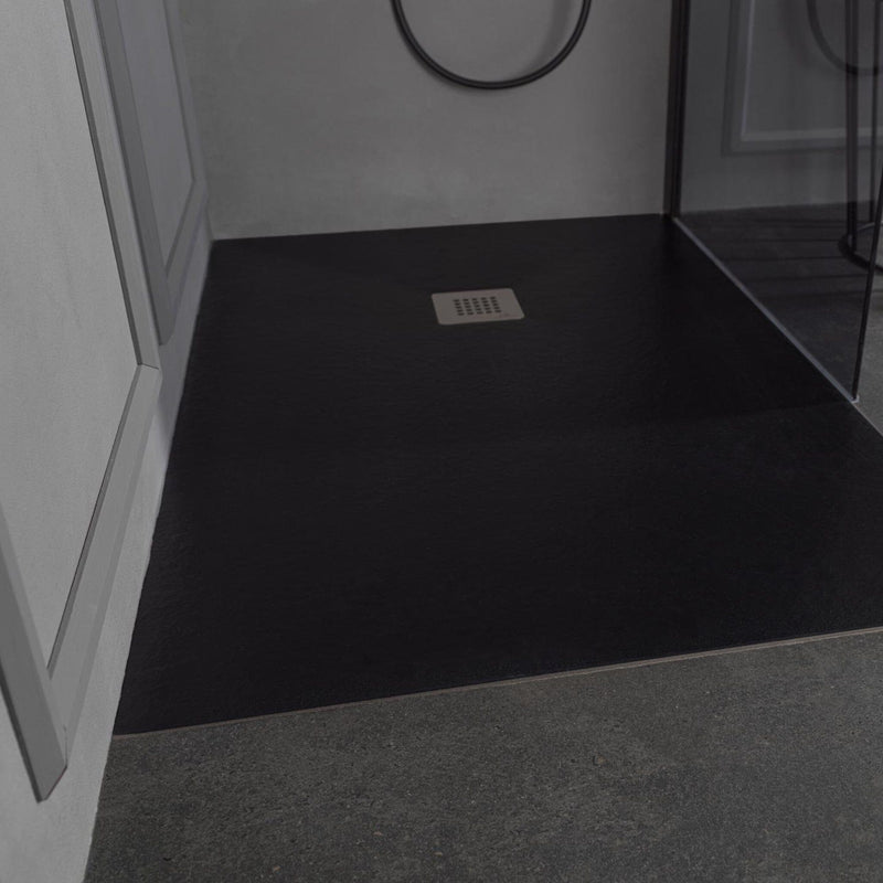 MINERAL STONE Shower Tray 120x80cm - Black Shower Trays Noken by Porcelanosa 