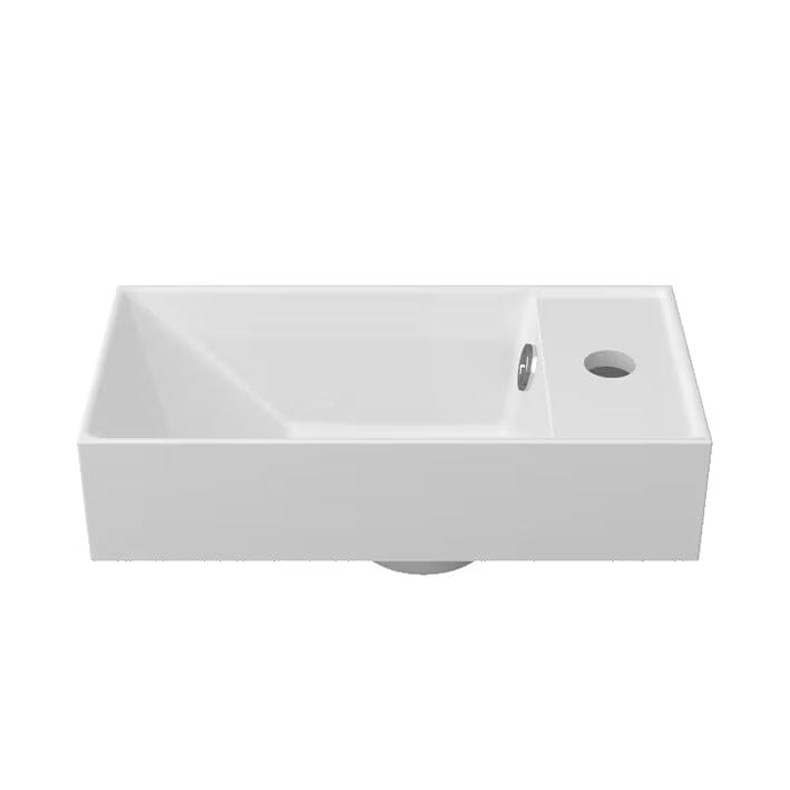 ONE KRION Cloakroom Vanity Basin 40cm - Right Tap Hole Basins System Pool By Porcelanosa 