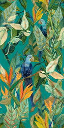 Scenari Parrotland green patterned tile sartoria by terratinta