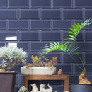 Shimmer Midnight Blue Tile Fabresa