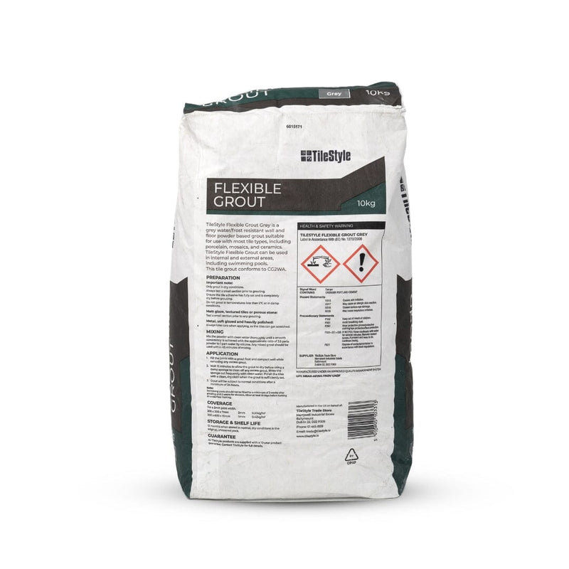 TileStyle Flexible Grout 10KG – Grey Grouts TileStyle 