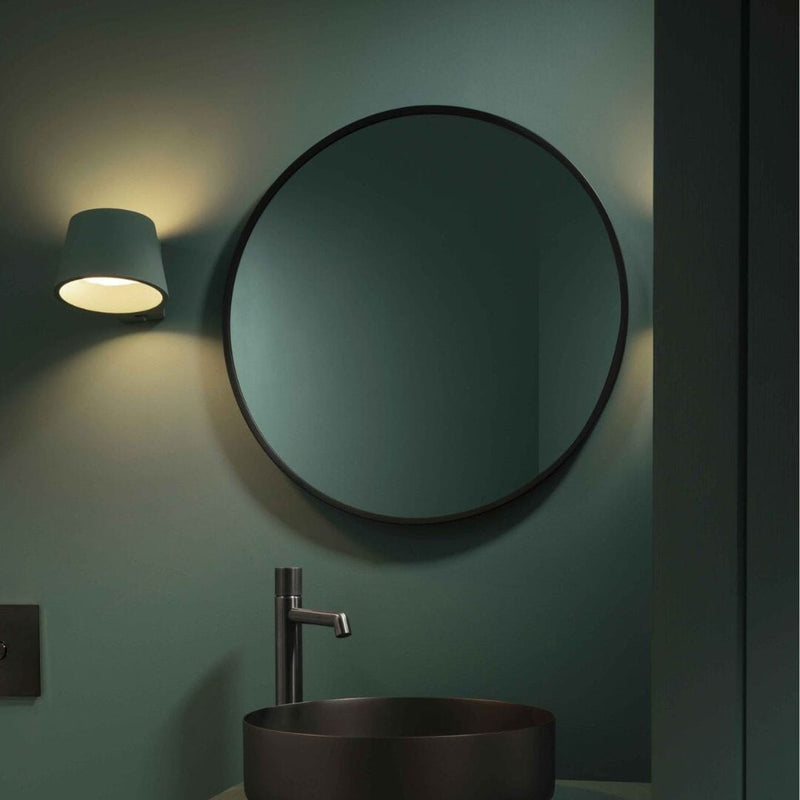 VOS Round Mirror 60cm - Matt Black Bathroom Mirrors JTP 