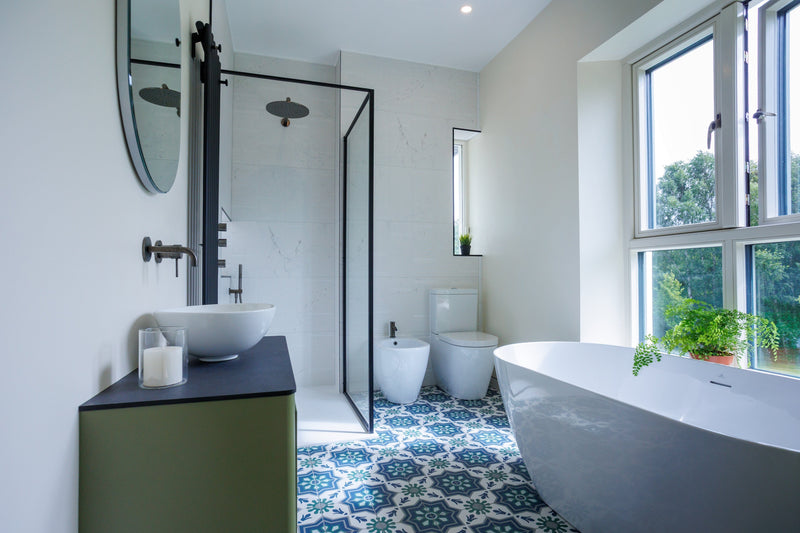 A nature-inspired bathroom that transports you to the Mediterranean