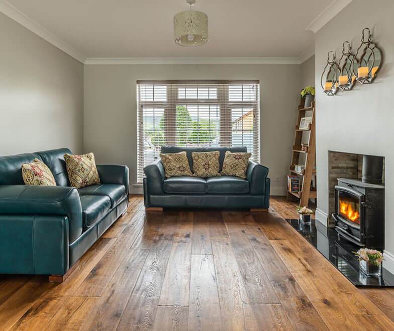 Rustic Wood Floors in A Modern Dublin Home