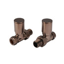 Straight Radiator Valve - Brushed Bronze