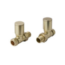 Straight Radiator Valve - Brushed Brass