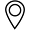 A black location pin icon.