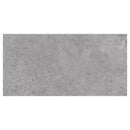 Rectangular gray tile with a textured surface on a white background