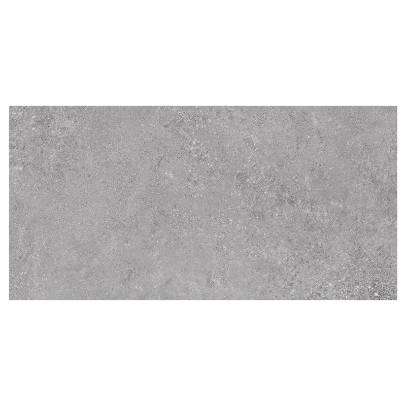 Rectangular gray tile on a white background