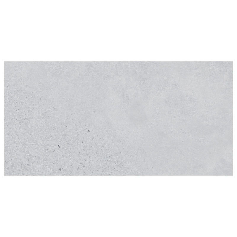 Rectangular gray tile with a subtle texture on a white background