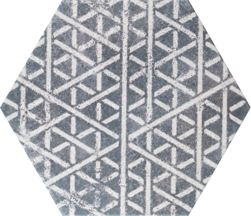 Alchimia Hexagon Mix 2 Blanco Nero Tile Quintessenza 