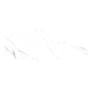 White marble effect tile with grey veining detail.