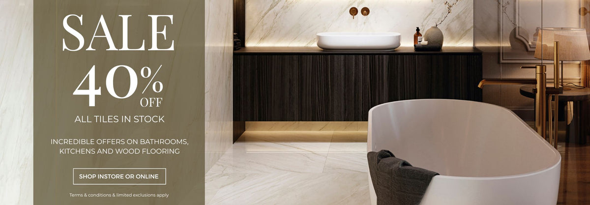 Porcelanosa bathroom image with freestanding bath.
