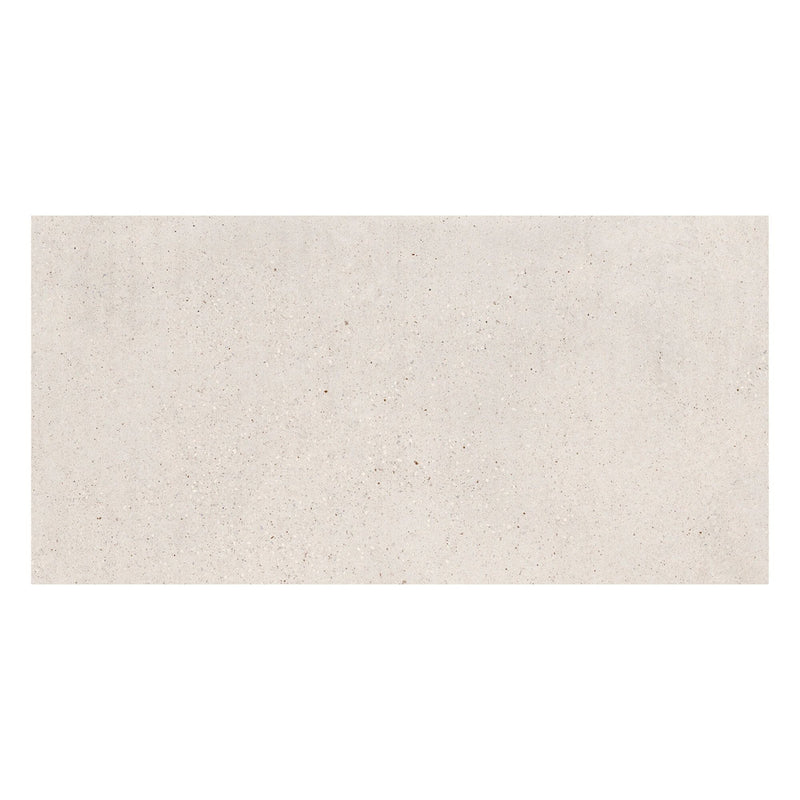 Rectangular beige outdoor paving slab on a white background