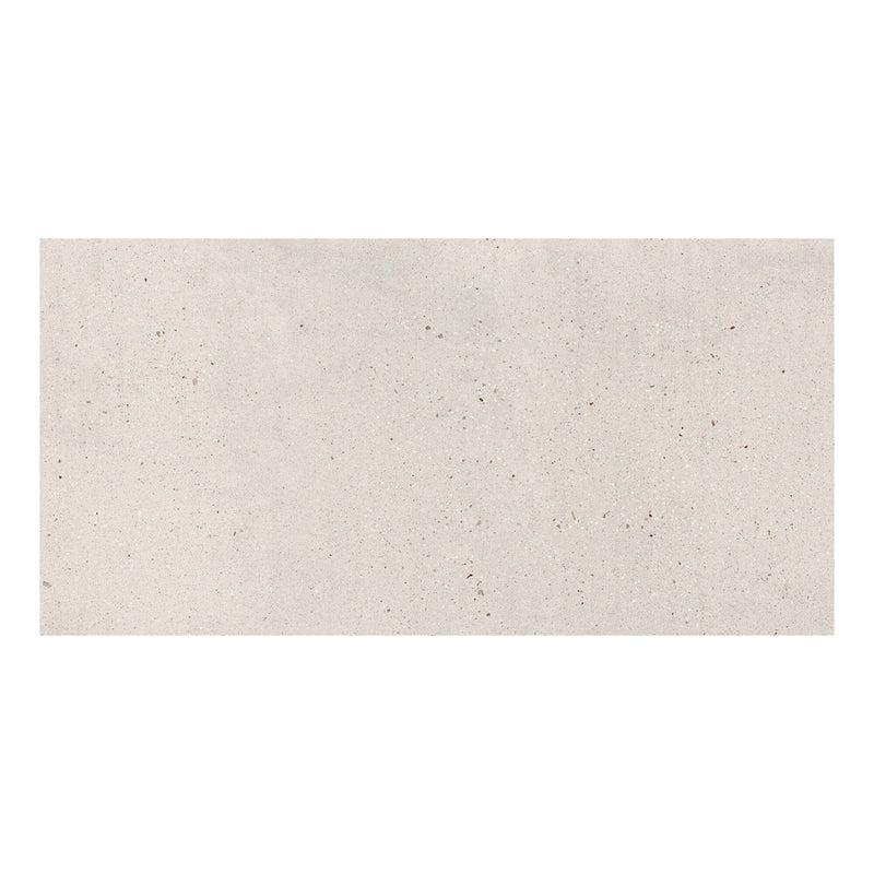 Rectangular beige outdoor paving slab on a white background