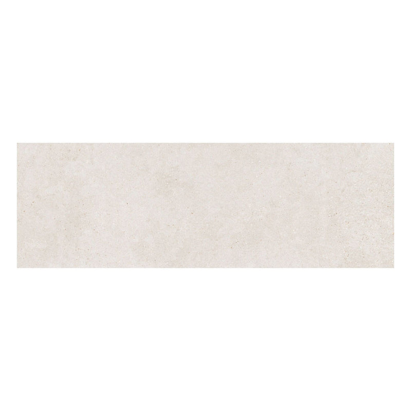 Rectangular beige concrete effect wall tile