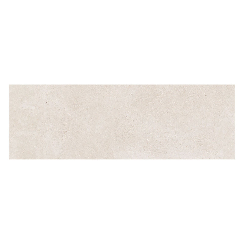 Rectangular beige concrete effect wall tile