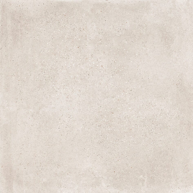 Square beige concrete effect tile