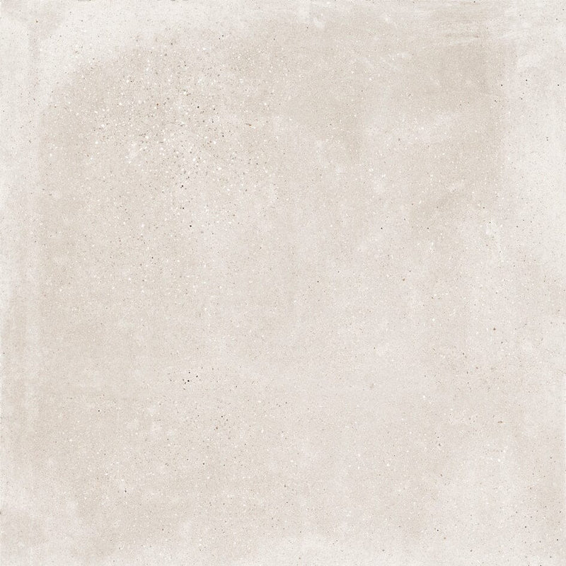 Square beige concrete effect tile