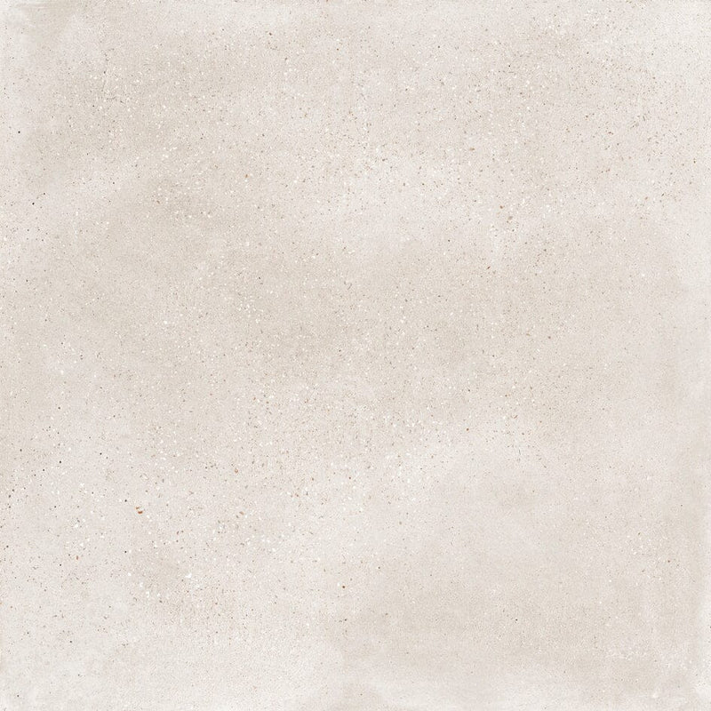 Square beige concrete effect tile