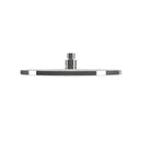 Side view of large 30cm Rain Shower Head in Chrome on white background.
