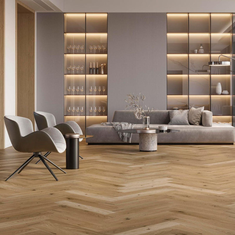 Classic 1L Herringbone Camel 13x72.5 Wood Flooring L'Antic Colonial by Porcelanosa 