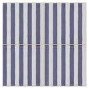 Blue and white striped tiles.