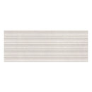A rectangular tile with a textured, ribbed surface in a light beige colour, shown against a solid white background.