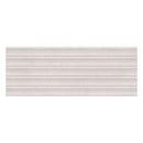 A rectangular tile with a textured, ribbed surface in a light beige colour, shown against a solid white background.
