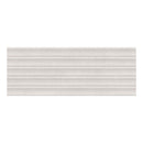 A rectangular tile with a textured, ribbed surface in a light beige colour, shown against a solid white background.