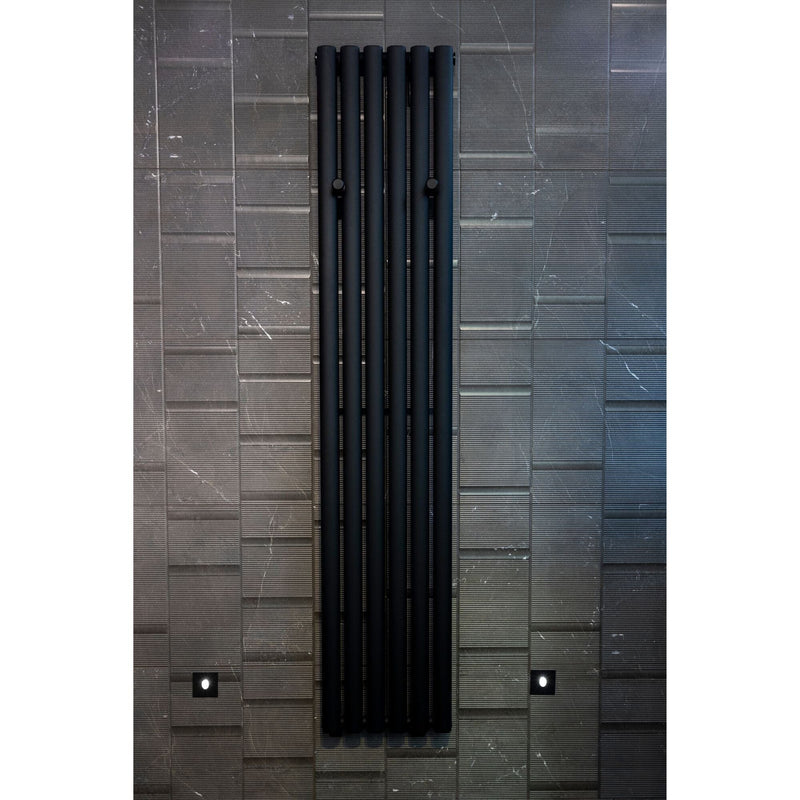 ESSENCE C Single Panel Radiator 350x1800mm - Black Towel Warmers & Radiators Noken by Porcelanosa 