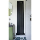 ESSENCE C Single Panel Radiator 350x1800mm - Black Towel Warmers & Radiators Noken by Porcelanosa 