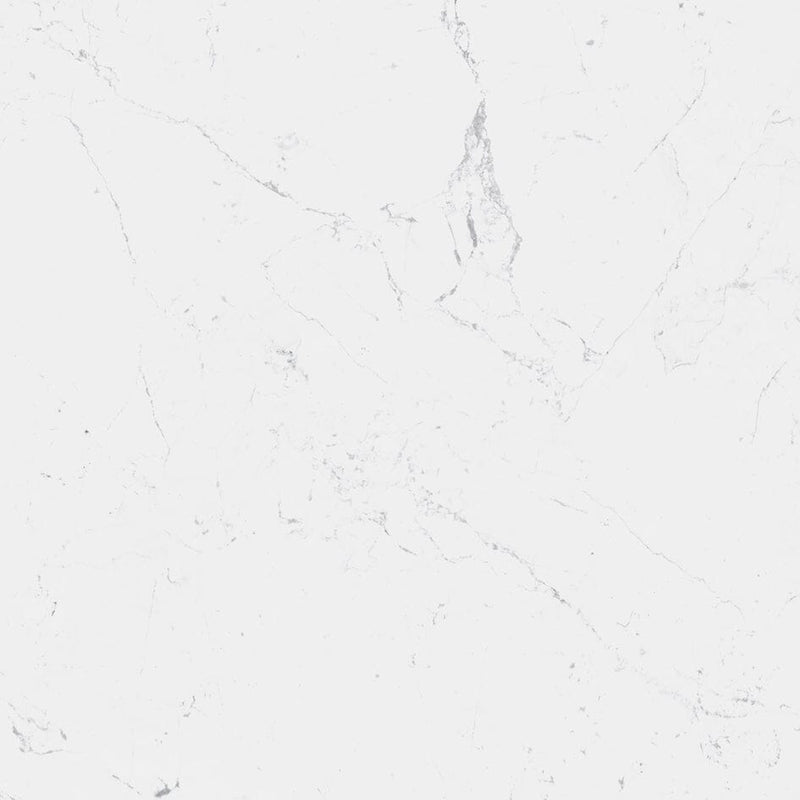 White marble effect tile with subtle veining detail