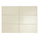 Six square cream-colored textured wall tiles arranged in a 2x3 grid on a white background.